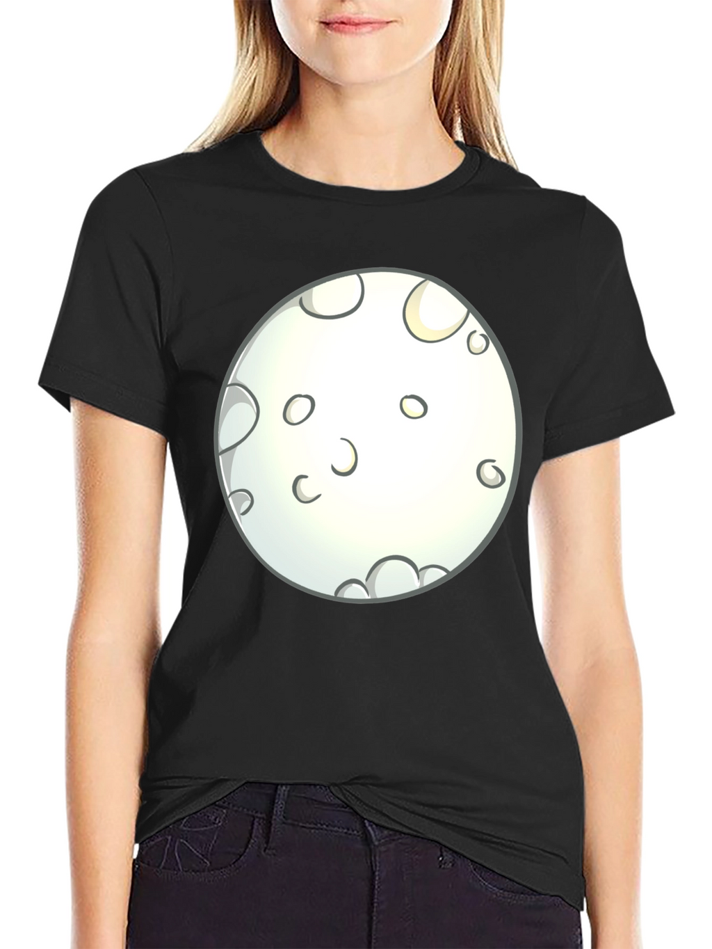 Moon Graphic Black T-Shirt - Casual Wear