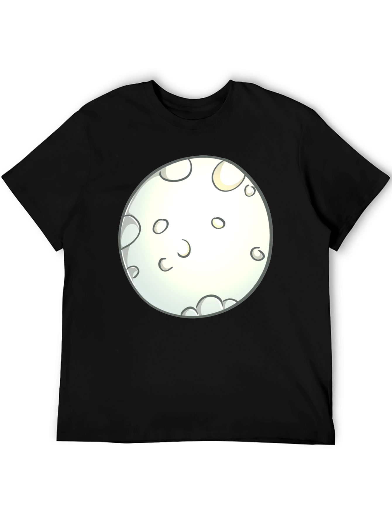 Moon Graphic Black T-Shirt - Casual Wear