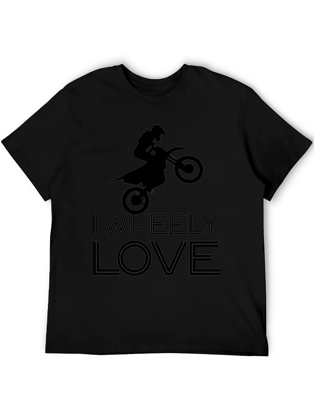 I Wheely Love Motorcycle T-Shirt - Black