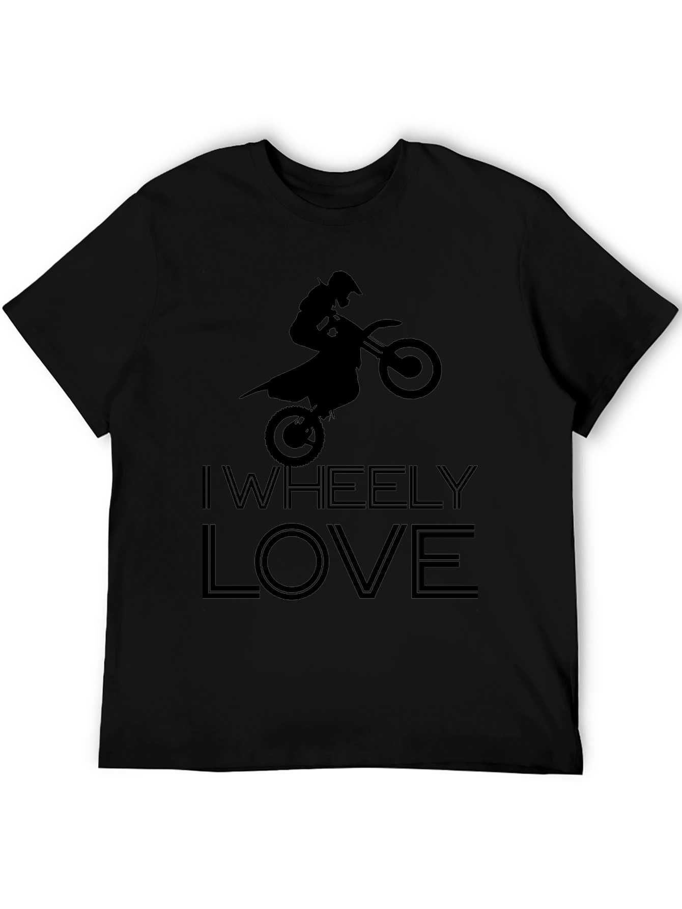 I Wheely Love Motorcycle T-Shirt - Black