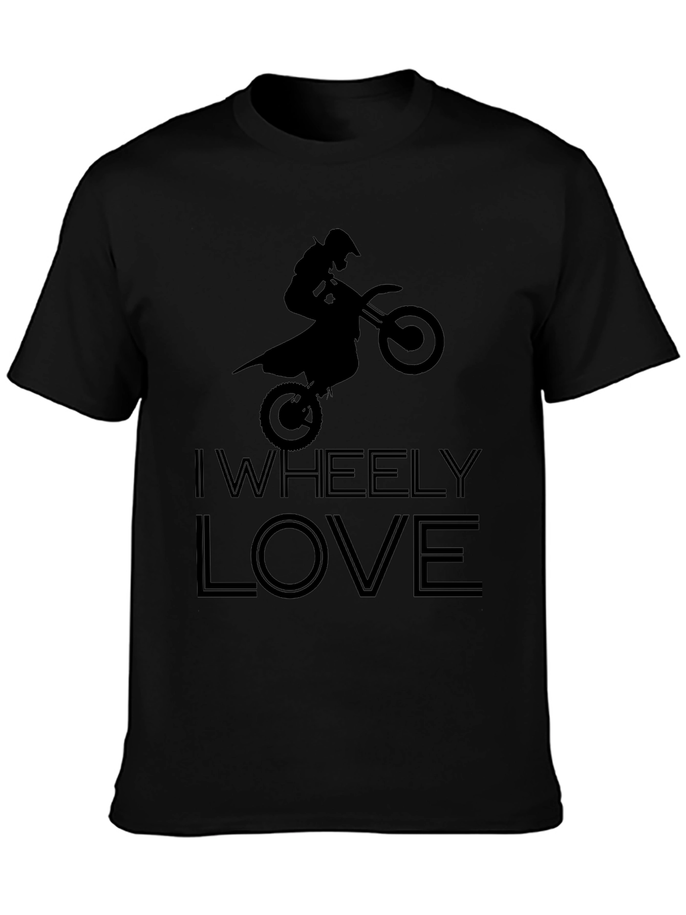 I Wheely Love Motorcycle T-Shirt - Black