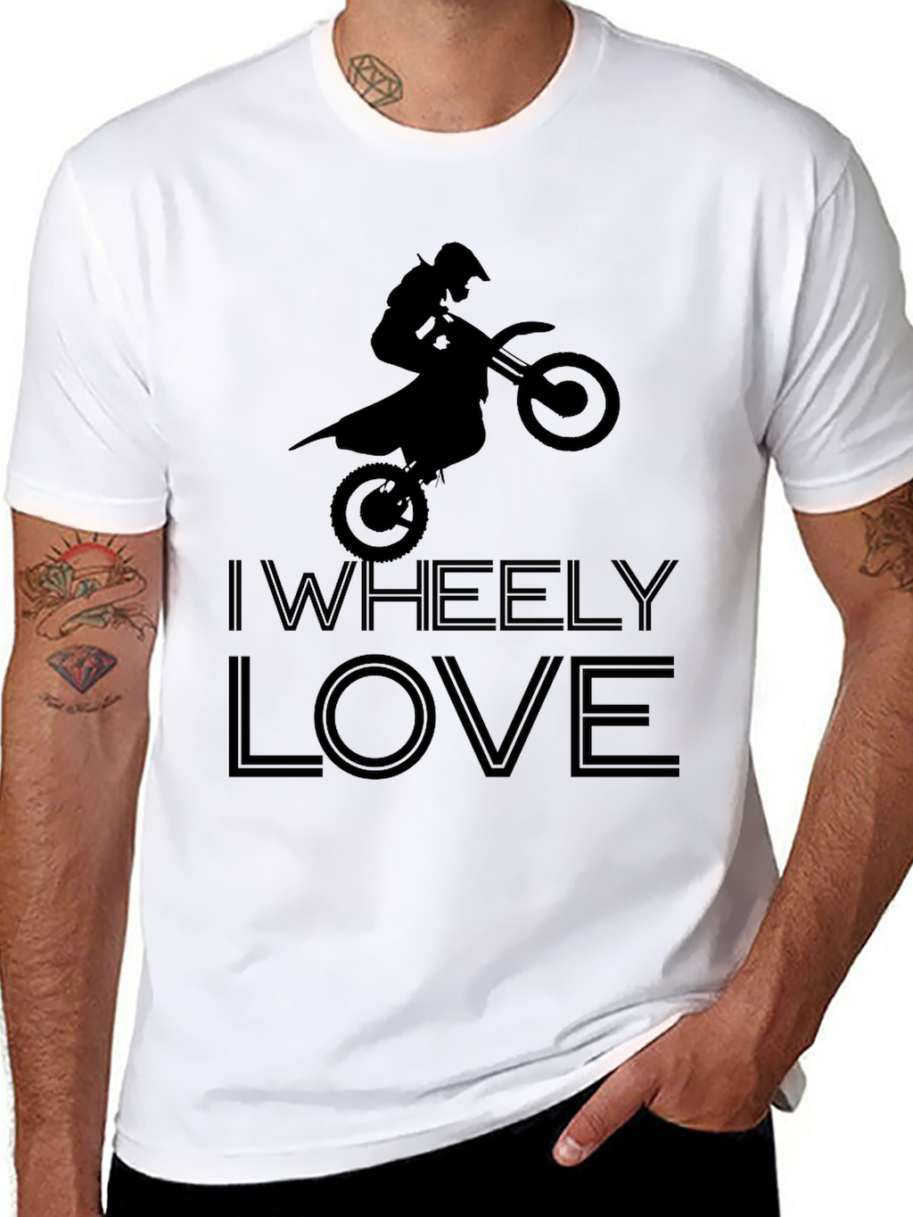 I Wheely Love Motorcycle T-Shirt - Black