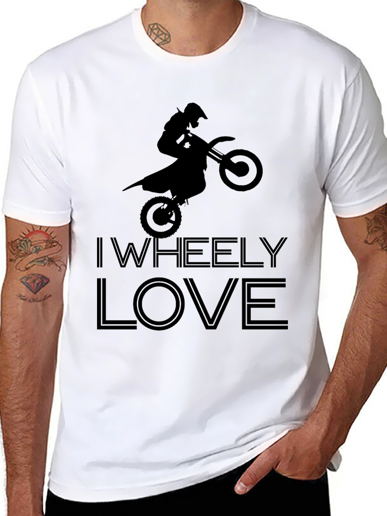 I Wheely Love Motorcycle T-Shirt - Black