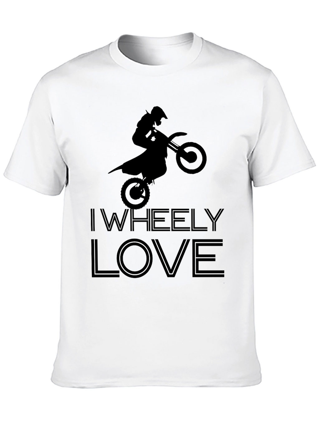 I Wheely Love Motorcycle T-Shirt - Black