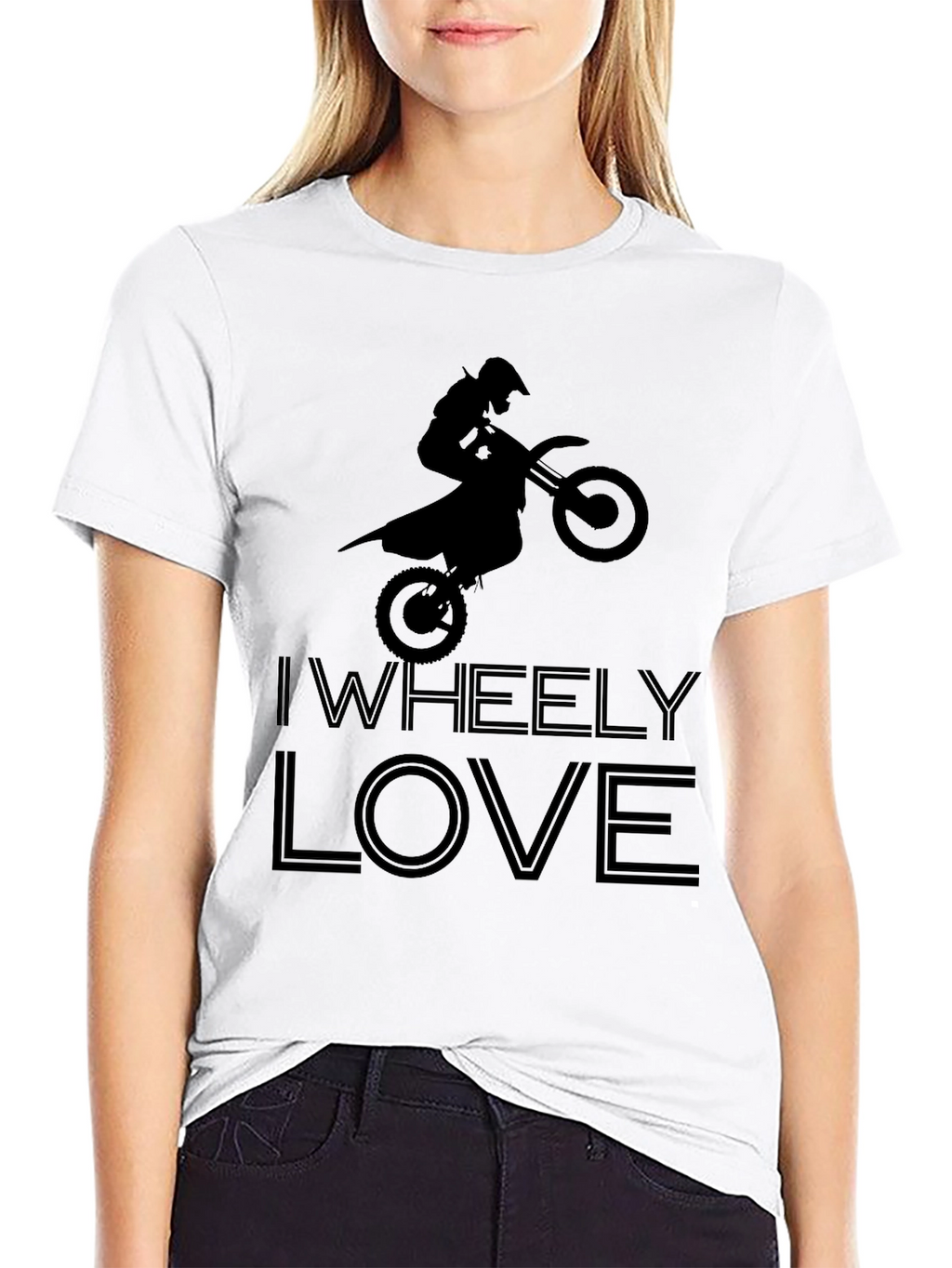 I Wheely Love Motorcycle T-Shirt - Black
