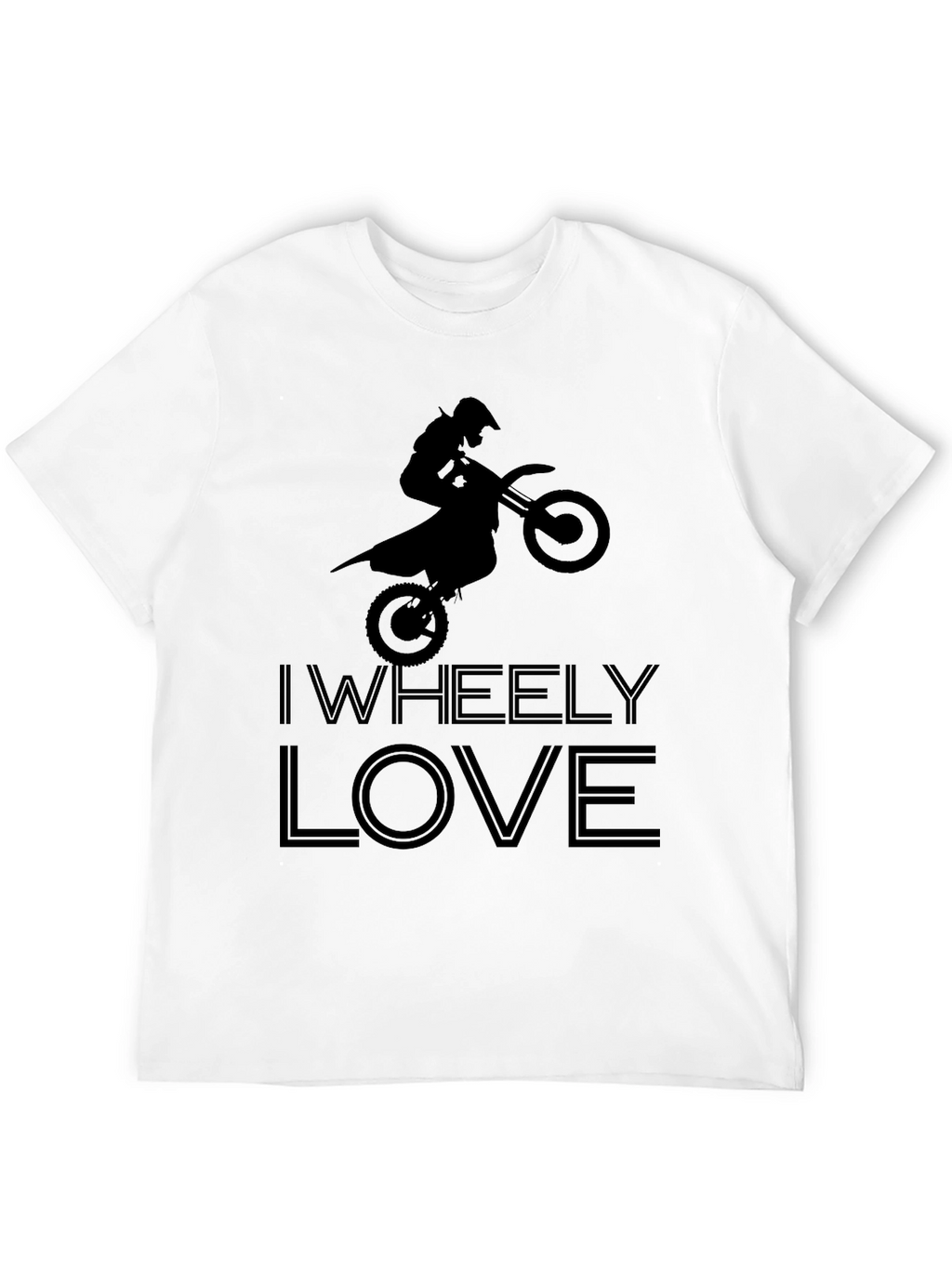 I Wheely Love Motorcycle T-Shirt - Black