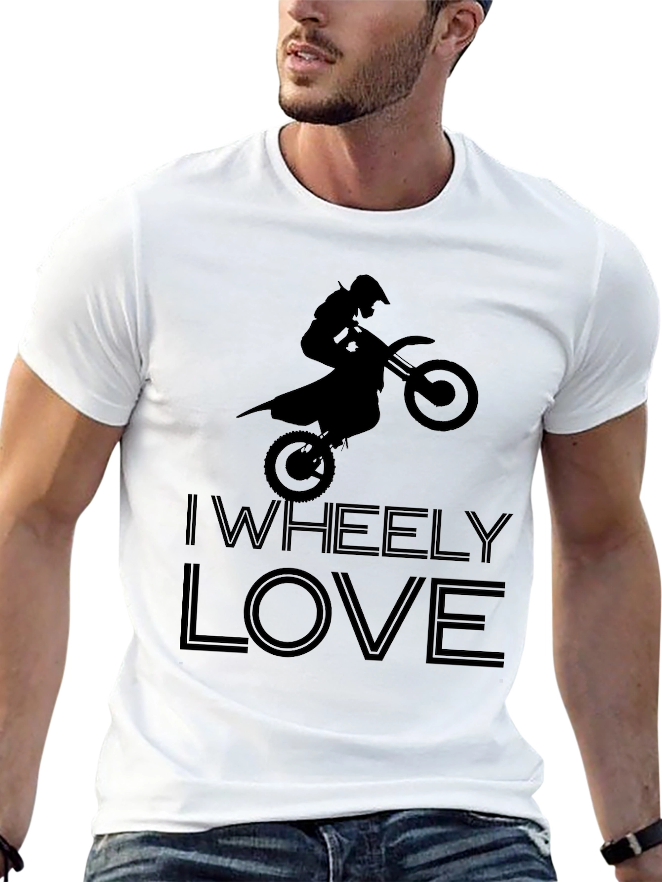 I Wheely Love Motorcycle T-Shirt - Black