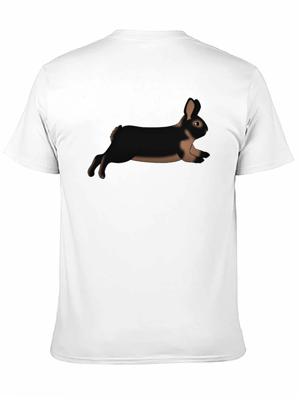 Rabbit Graphic Tee - Black Cotton T-Shirt