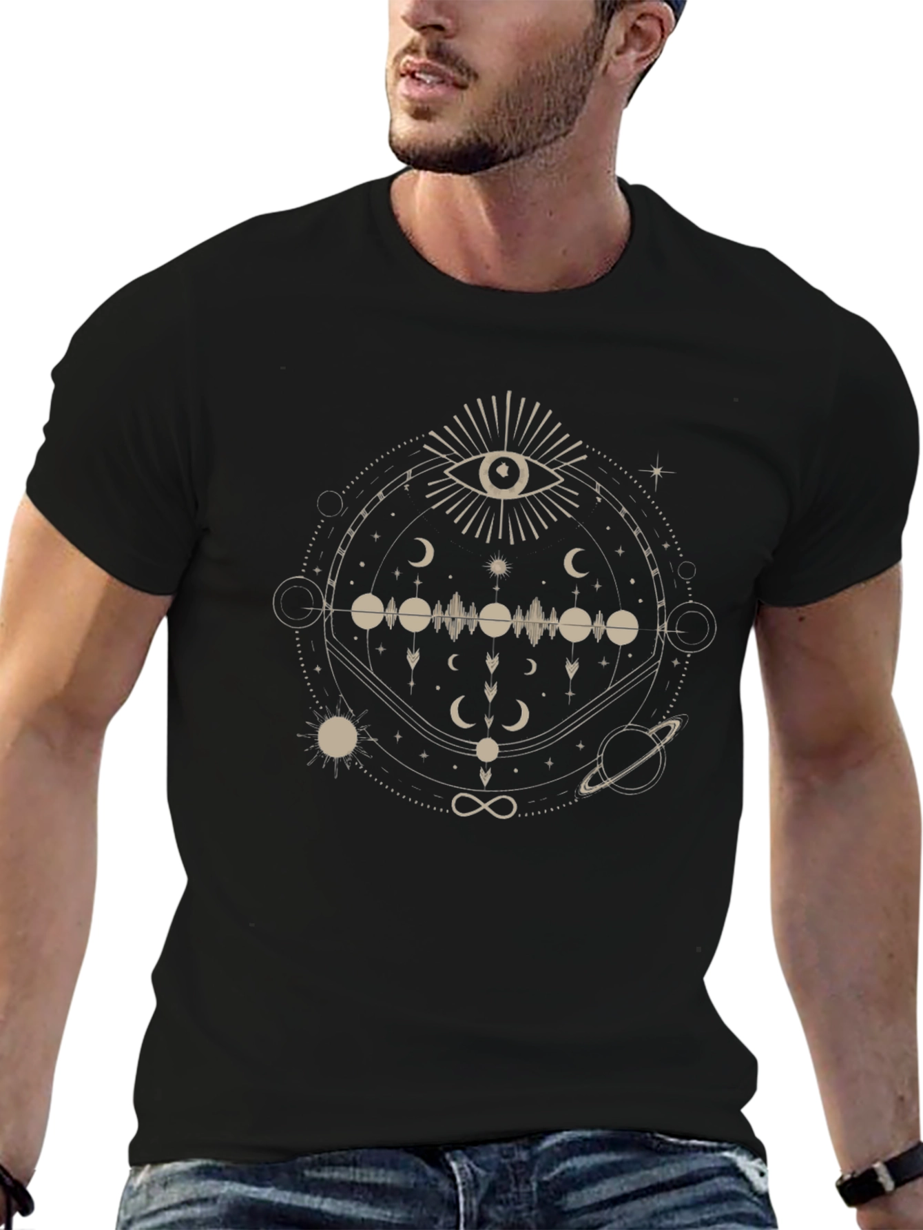 Mystic Eye Graphic Tee - Unisex Black T-Shirt