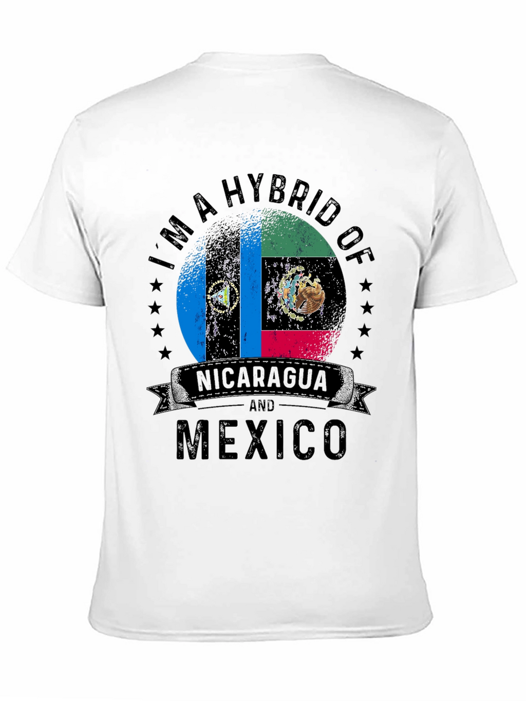 Hybrid Nicaragua and Mexico Flag T-Shirt
