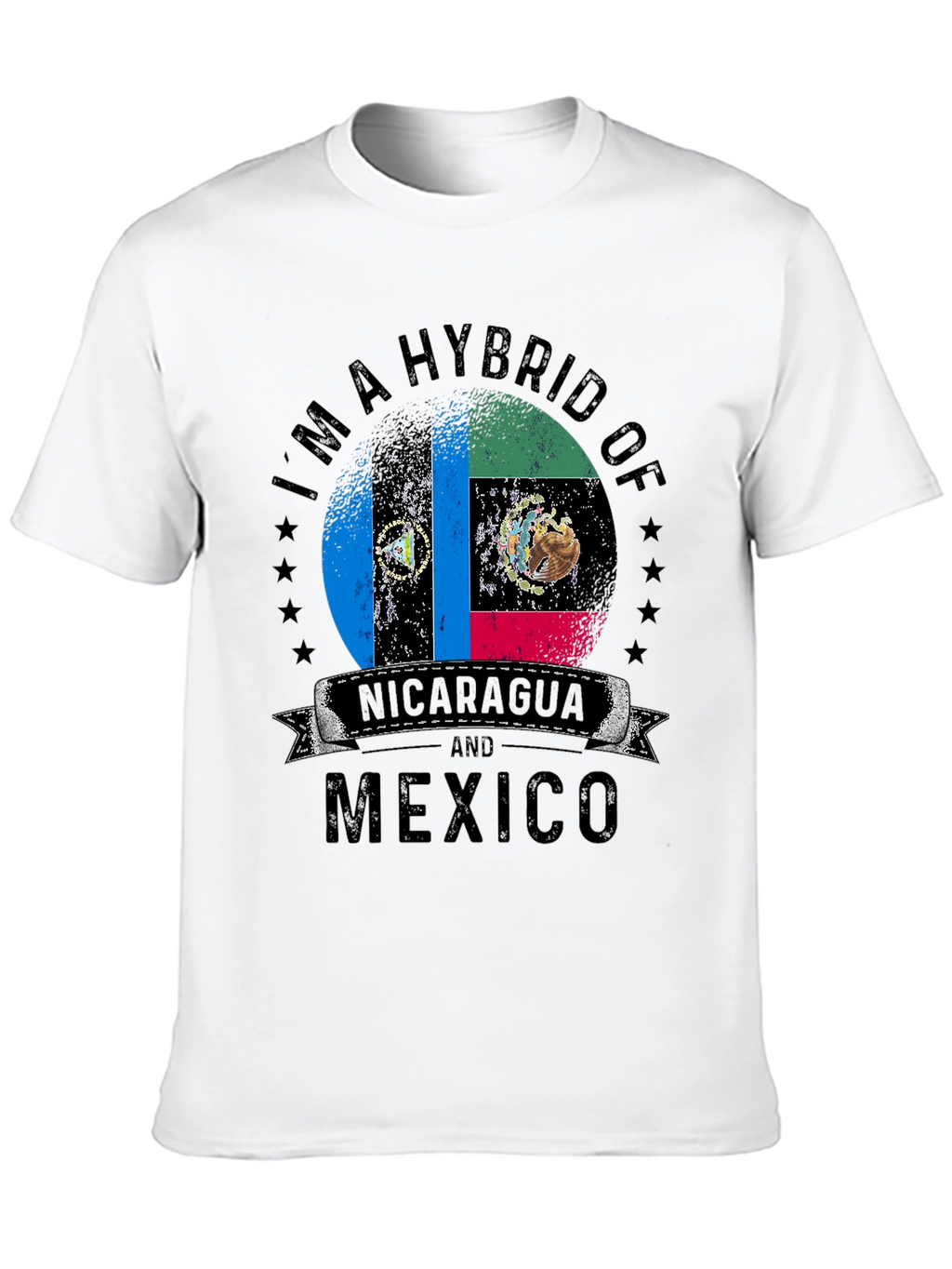 Hybrid Nicaragua and Mexico Flag T-Shirt