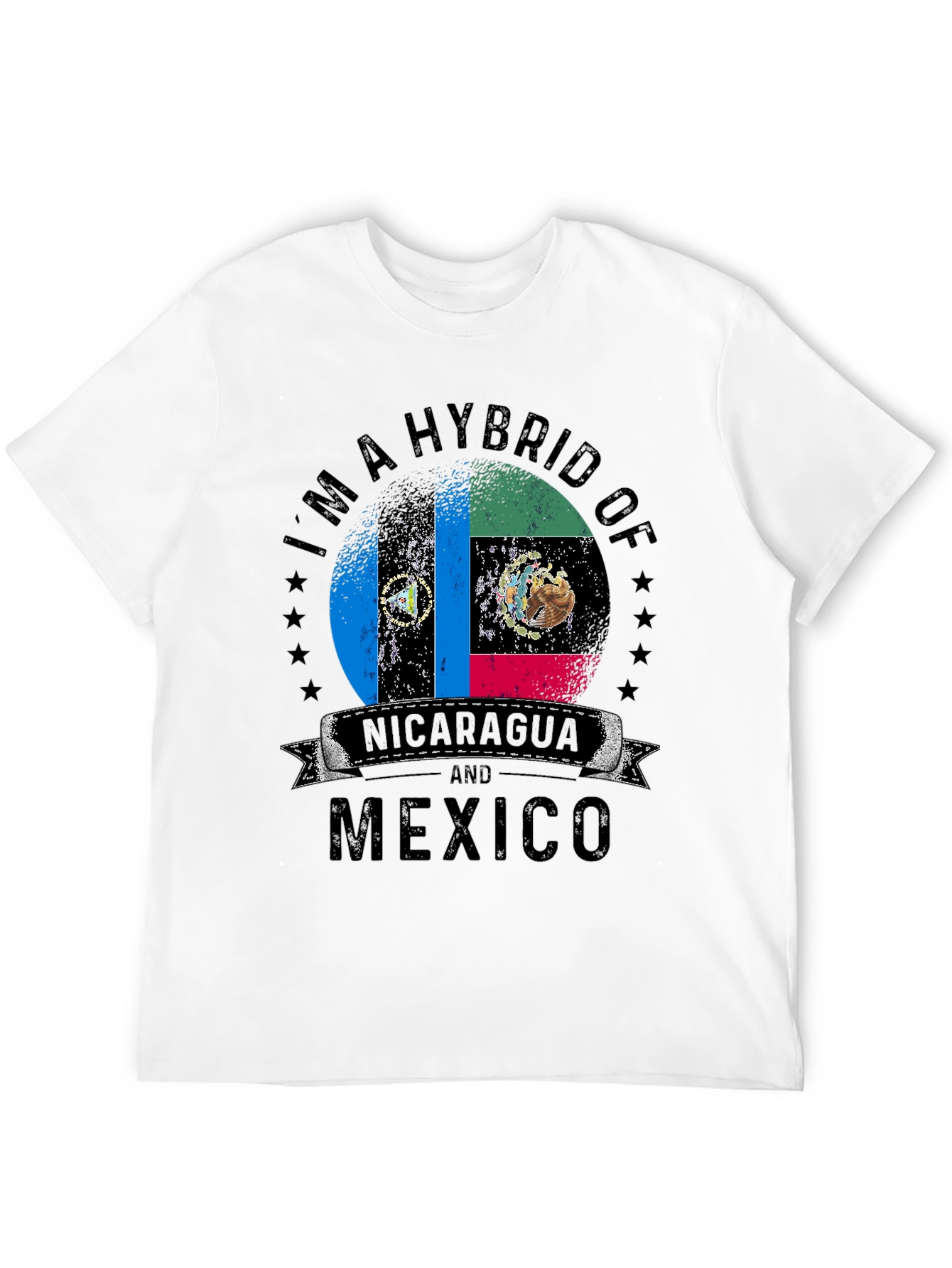 Hybrid Nicaragua and Mexico Flag T-Shirt