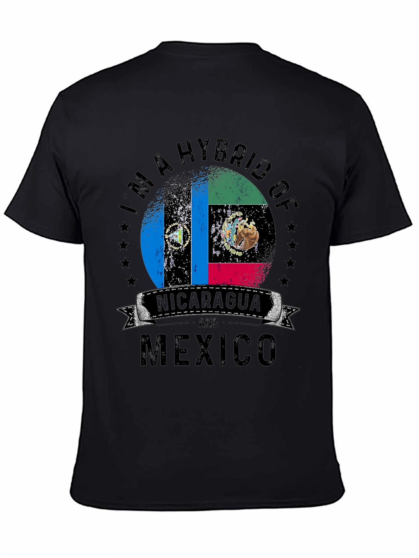Hybrid Nicaragua and Mexico Flag T-Shirt