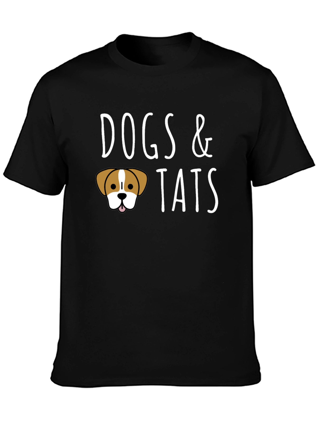 Dogs & Tats Graphic Tee - Black Crew Neck