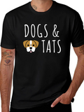 Dogs & Tats Graphic Tee - Black Crew Neck