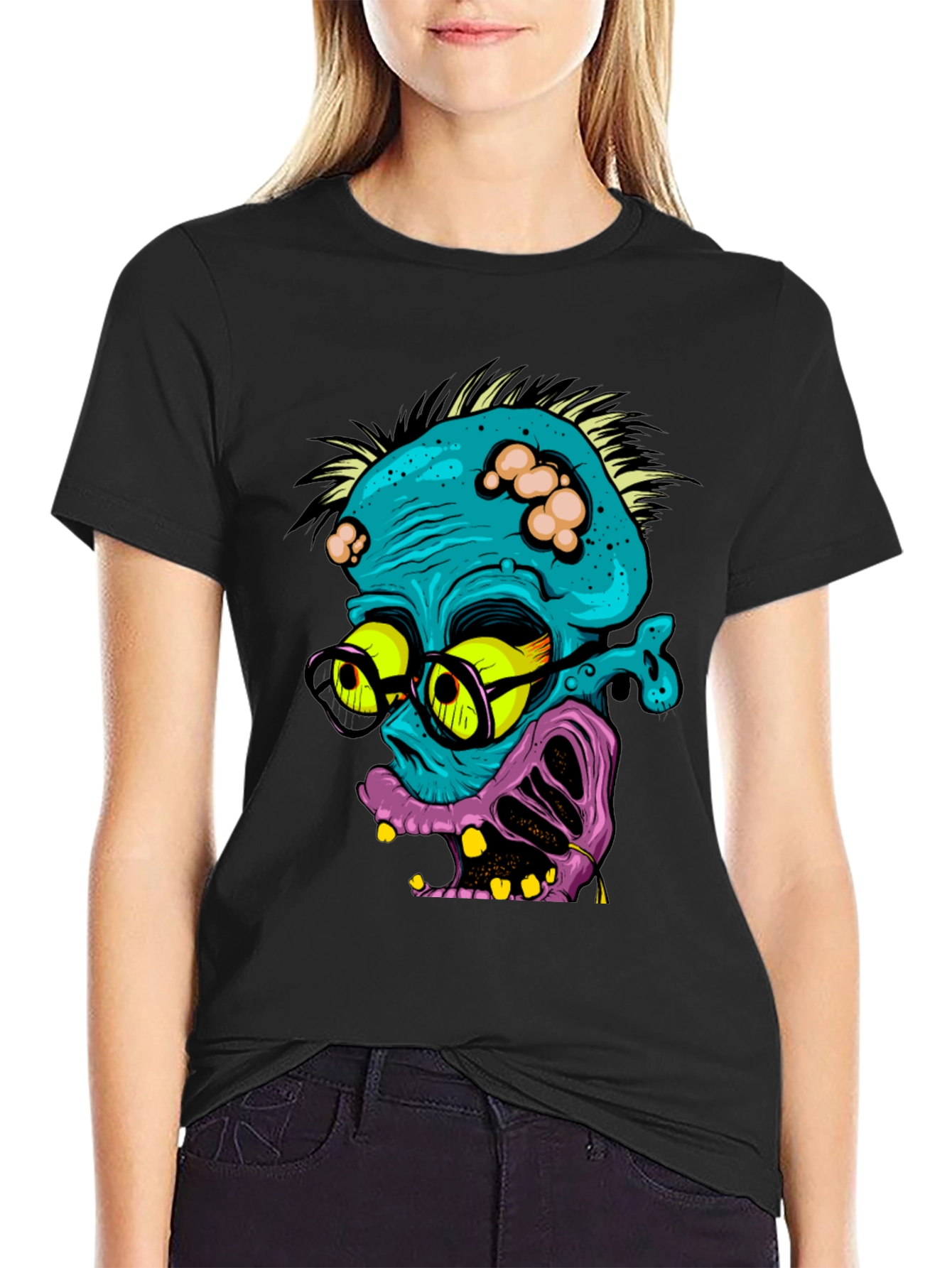 Zombie Nerd Graphic T-Shirt