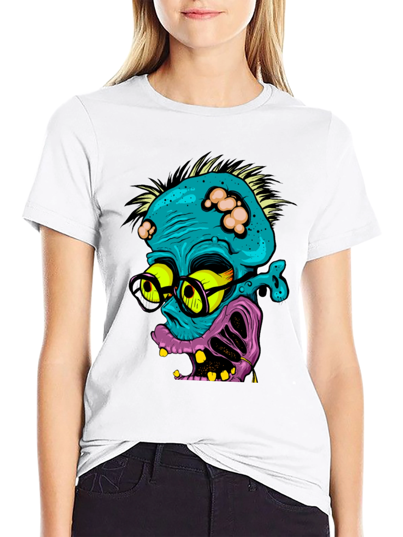 Zombie Nerd Graphic T-Shirt