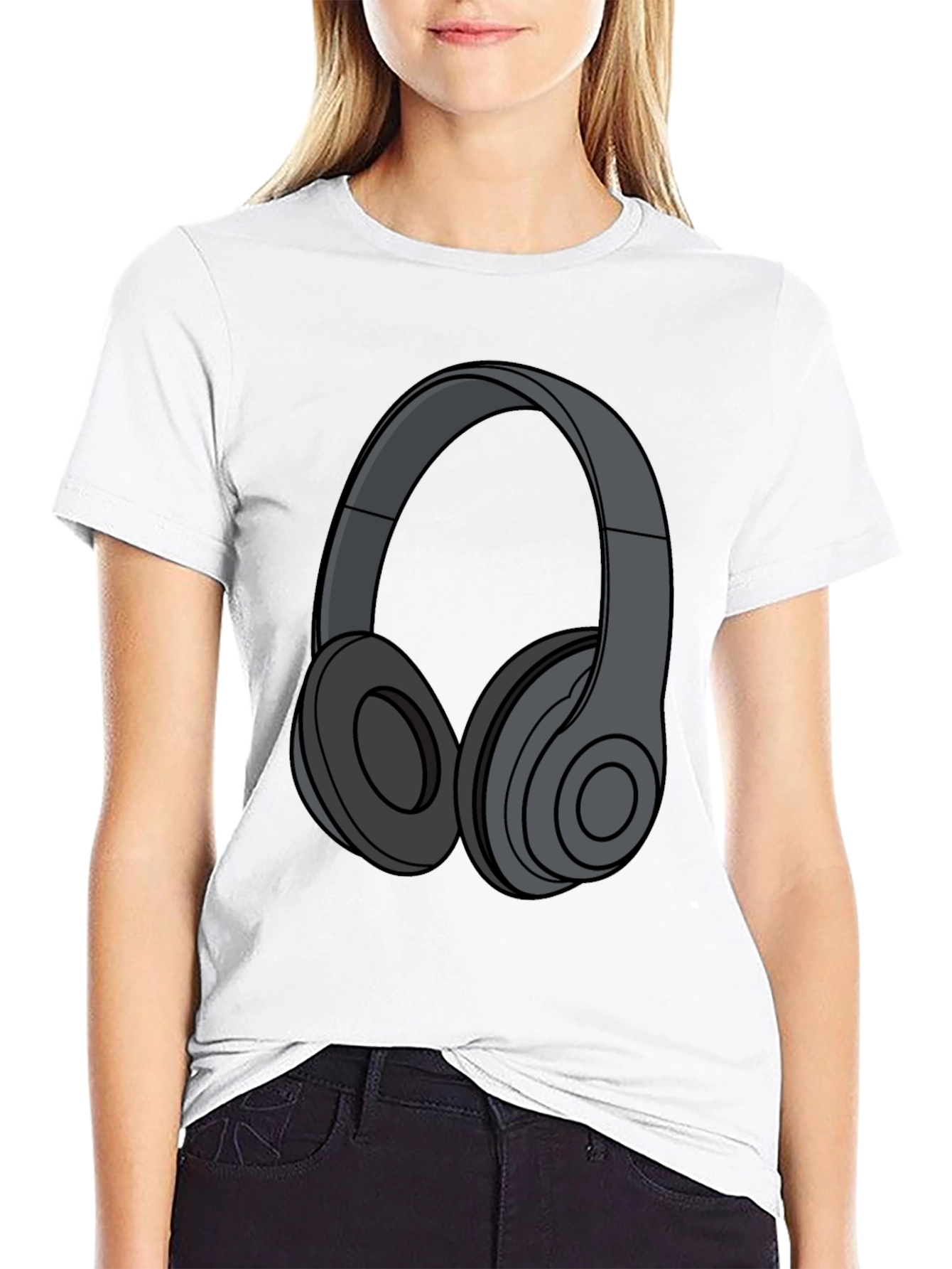 Modern Headphones Graphic T-Shirt
