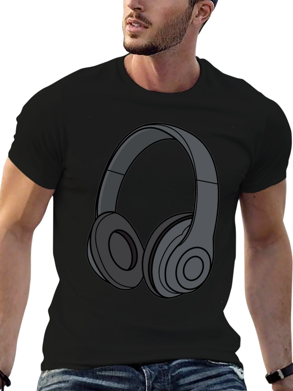 Modern Headphones Graphic T-Shirt