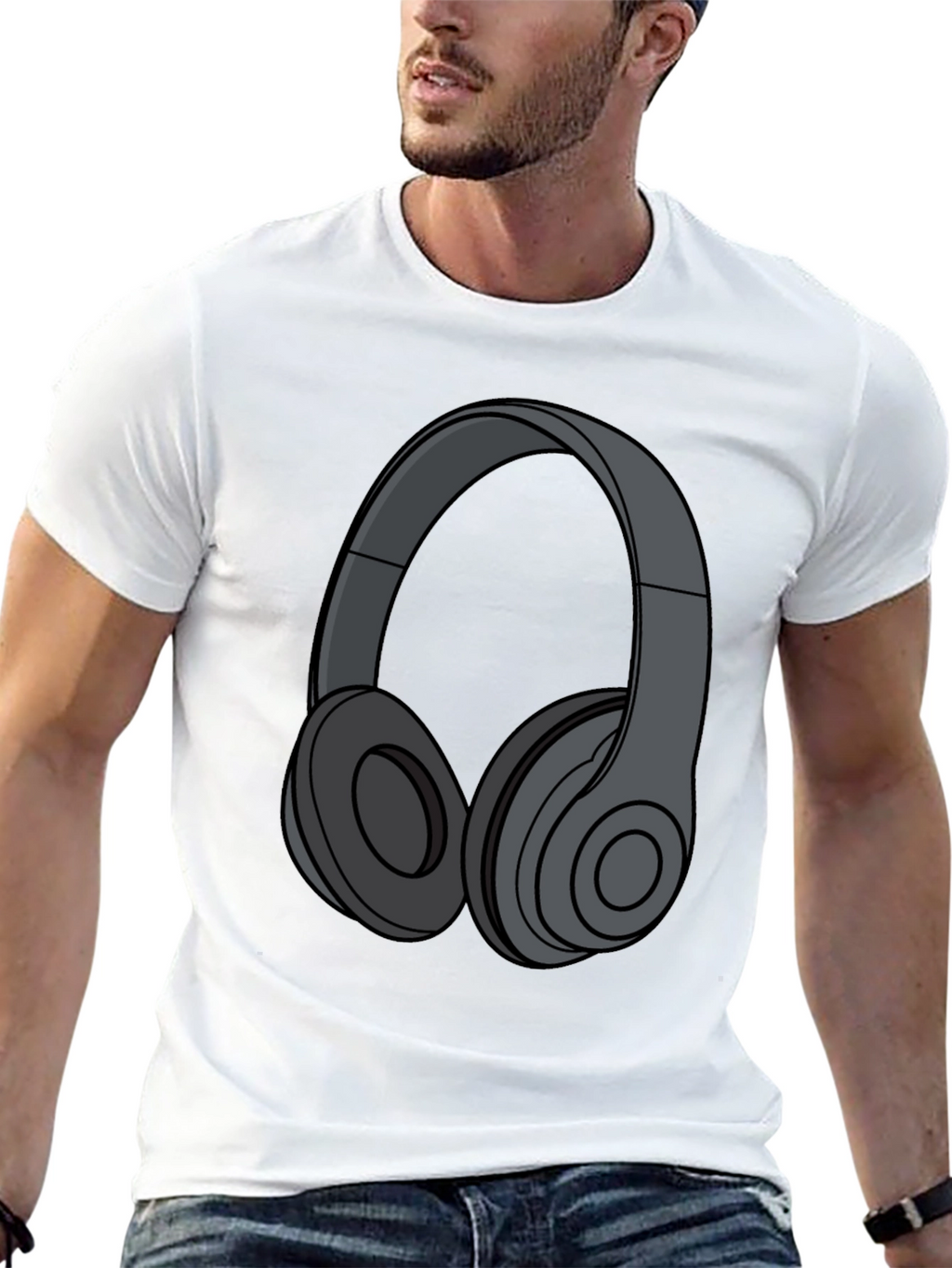 Modern Headphones Graphic T-Shirt