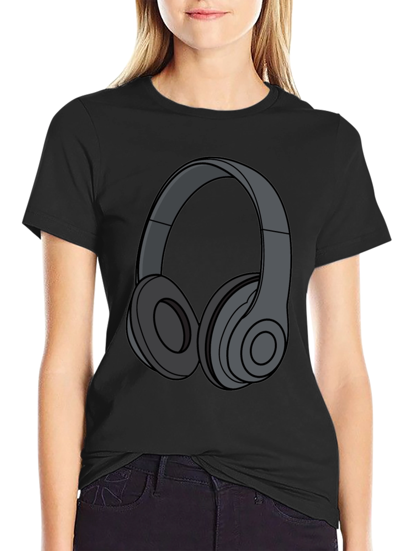 Modern Headphones Graphic T-Shirt