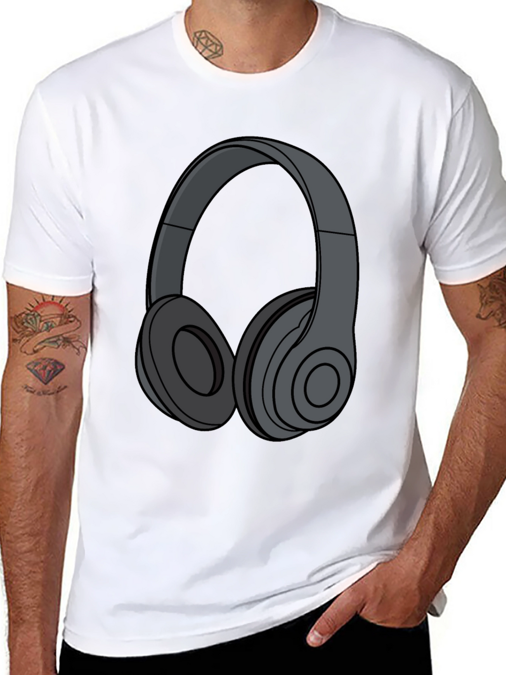 Modern Headphones Graphic T-Shirt