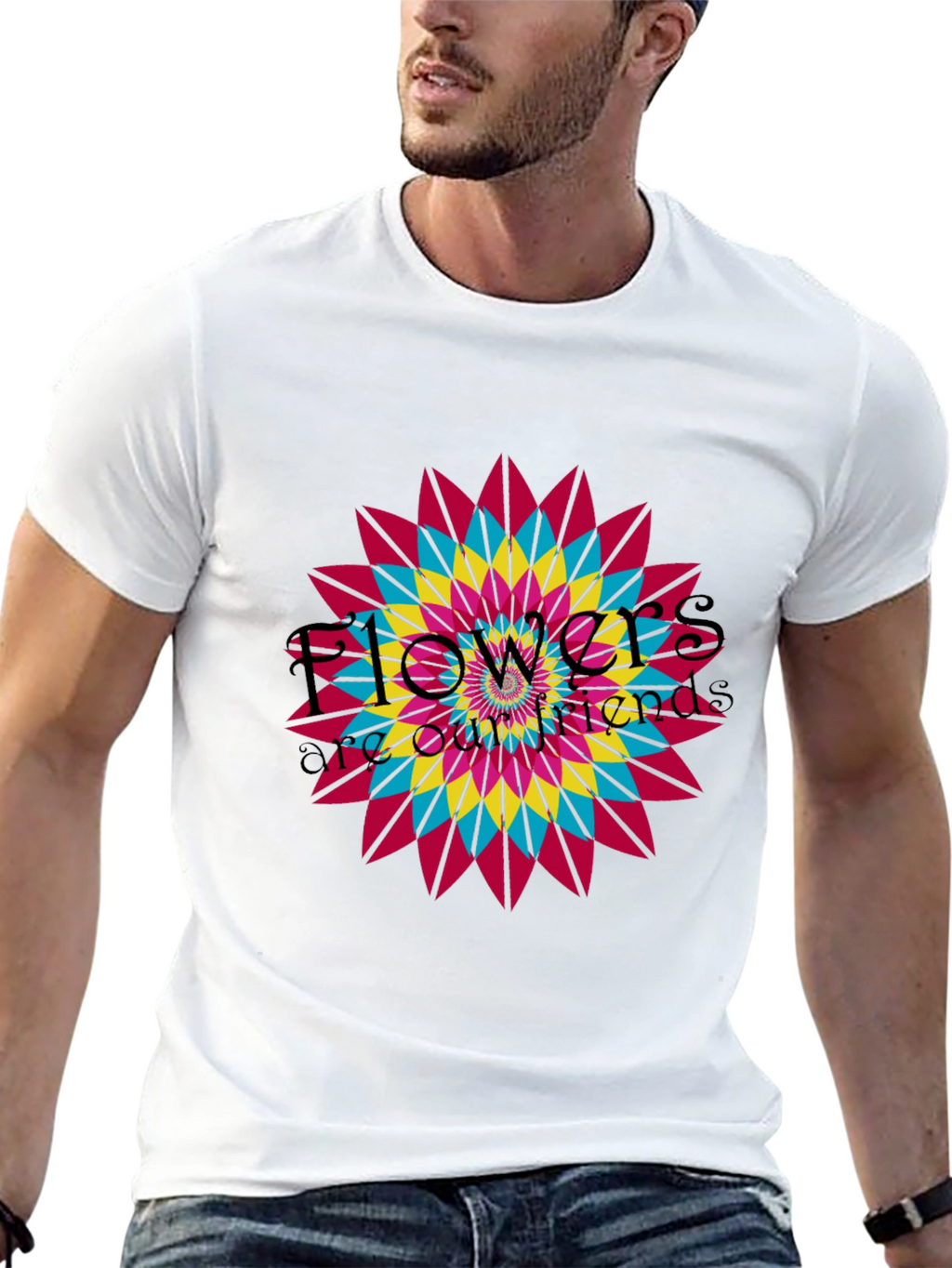 Floral Mandala Graphic T-Shirt - Vibrant Design