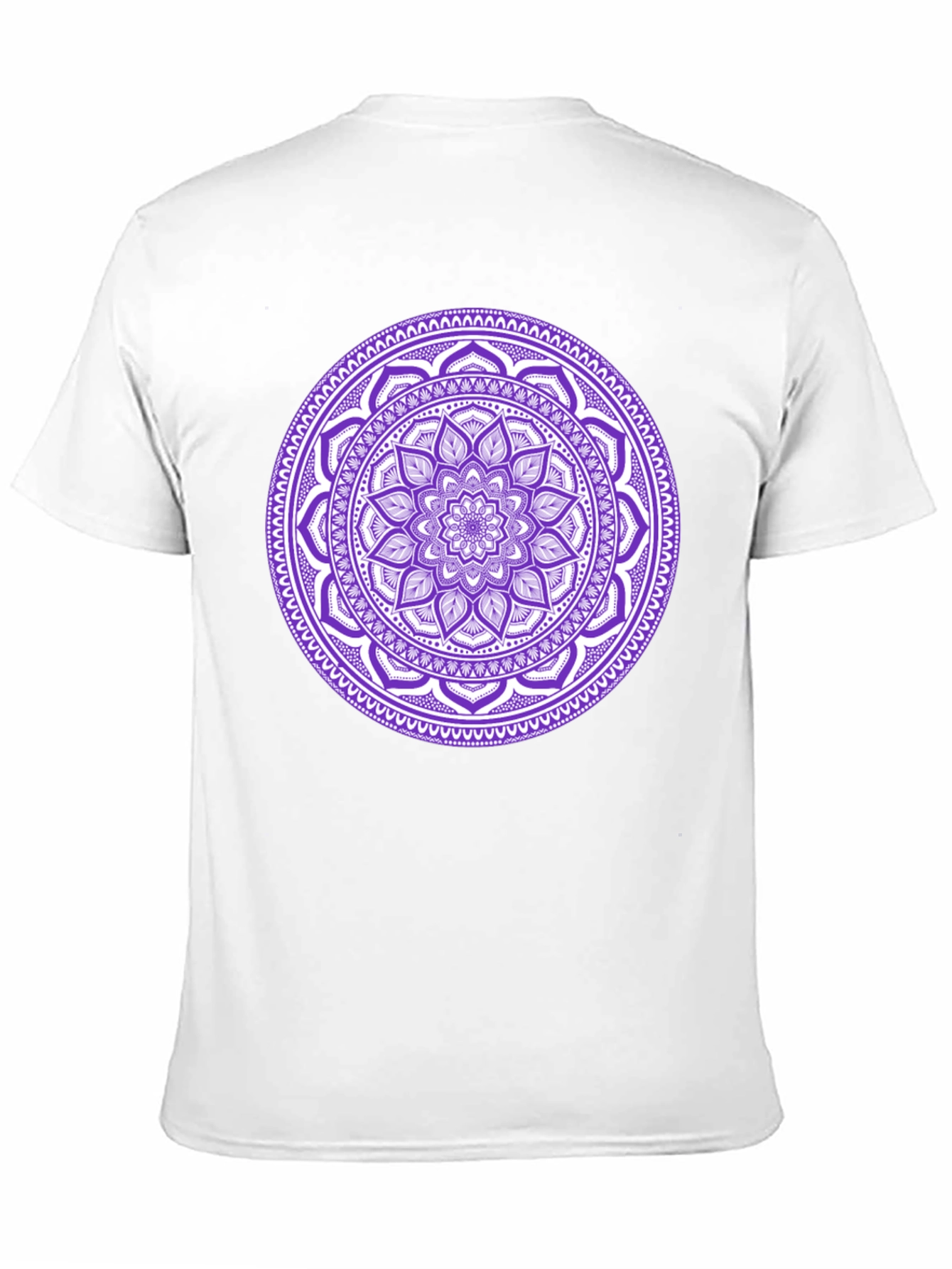 Black Tee with Purple Mandala Design