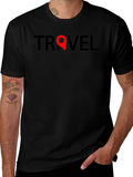 Travel Graphic Tee - Black Short Sleeve Shirt