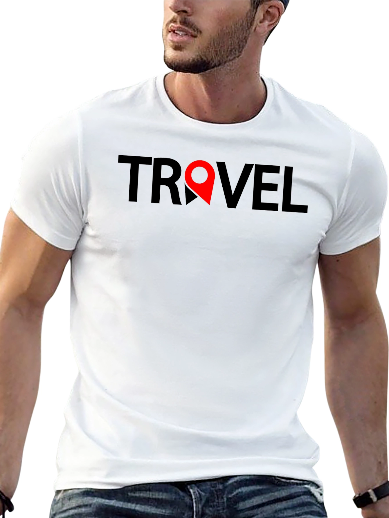 Travel Graphic Tee - Black Short Sleeve Shirt