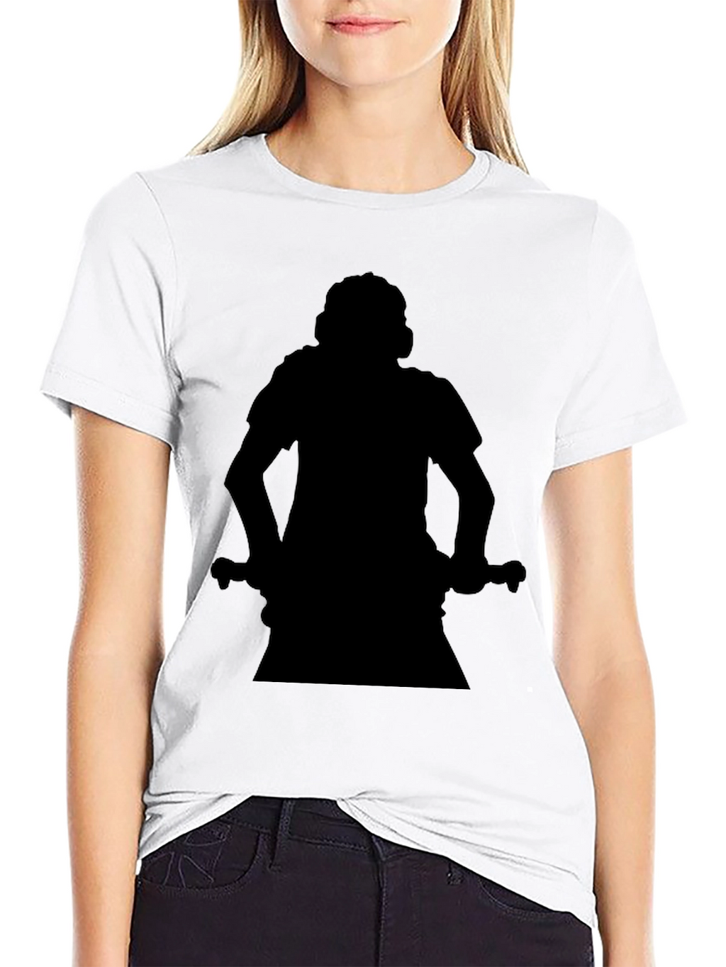 Silhouette Graphic Tee - Black Cotton Blend