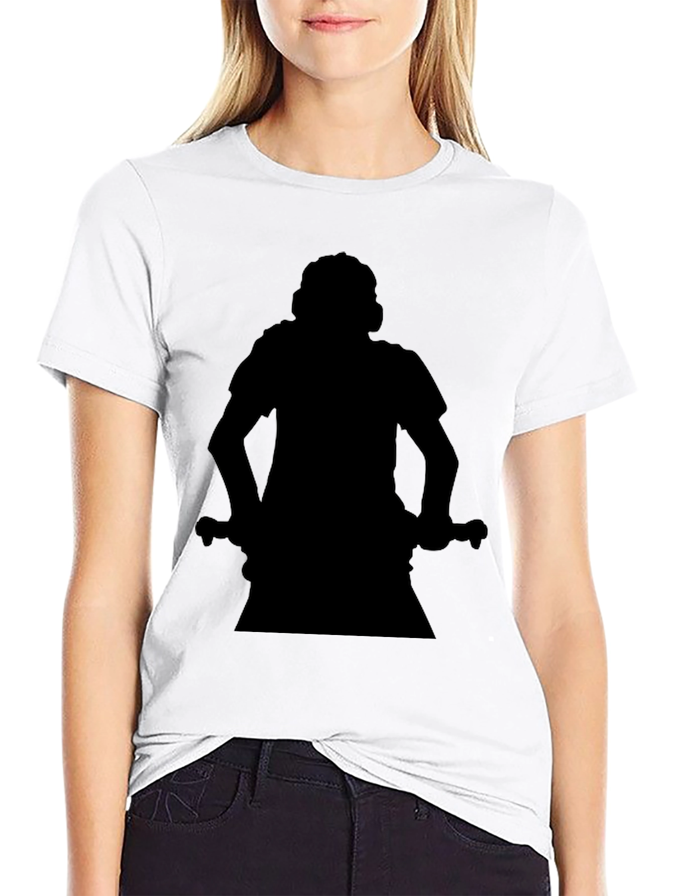 Silhouette Graphic Tee - Black Cotton Blend
