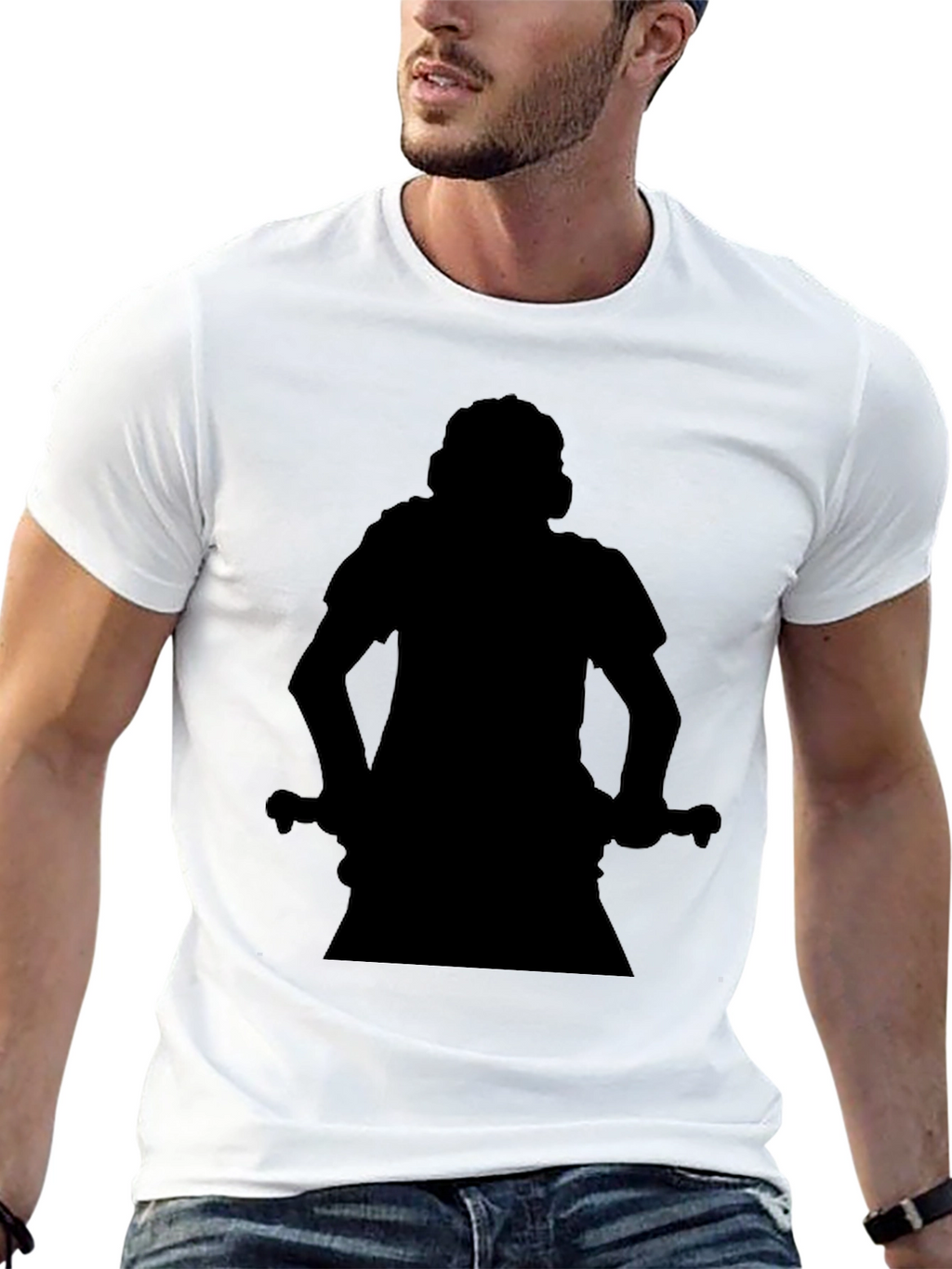 Silhouette Graphic Tee - Black Cotton Blend