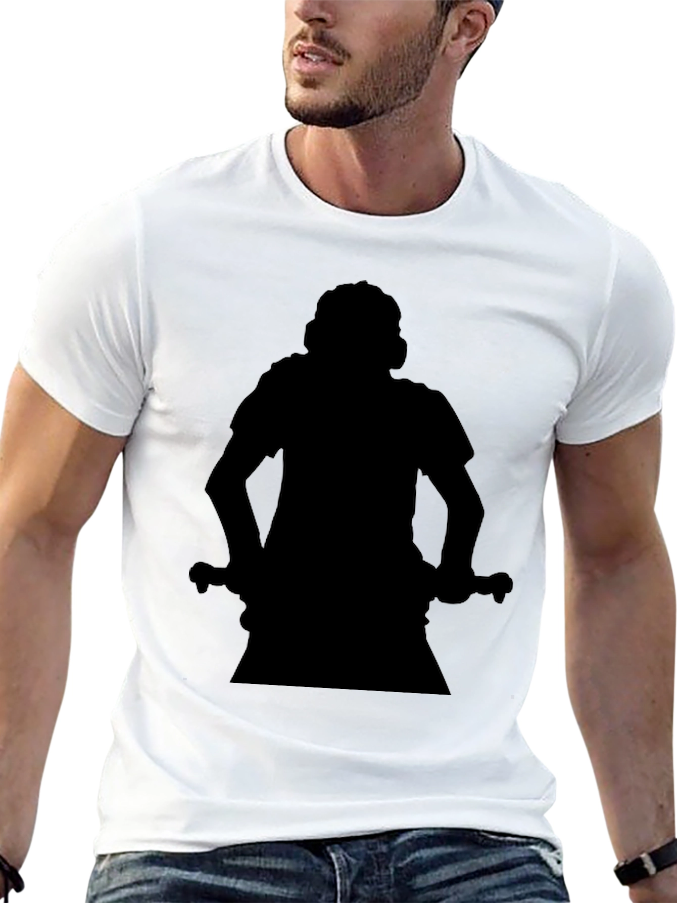 Silhouette Graphic Tee - Black Cotton Blend