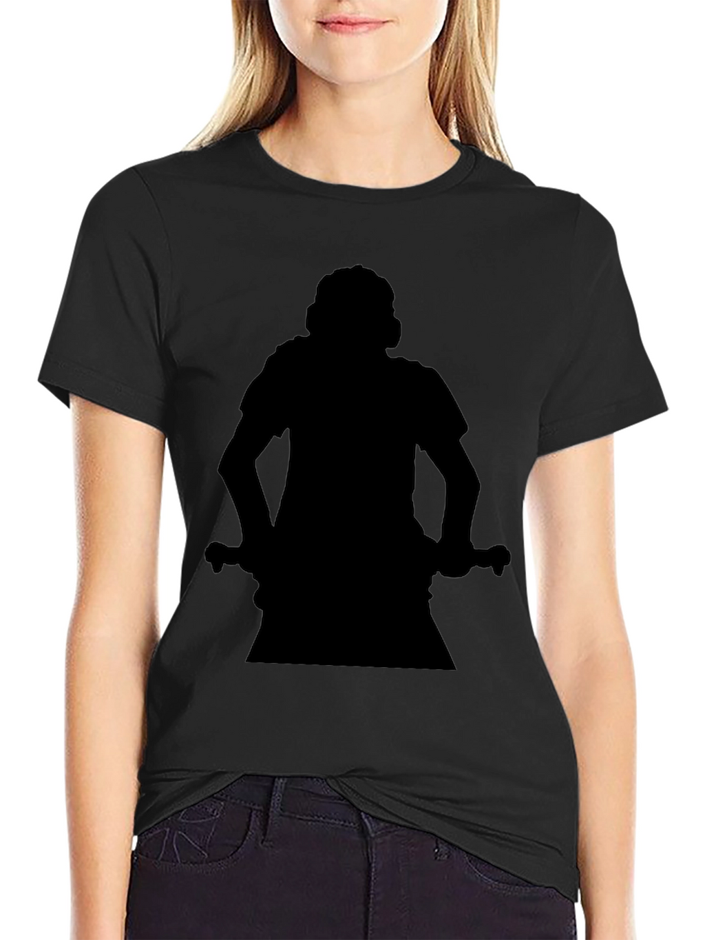 Silhouette Graphic Tee - Black Cotton Blend