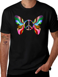 Peace Sign Butterfly Graphic Tee
