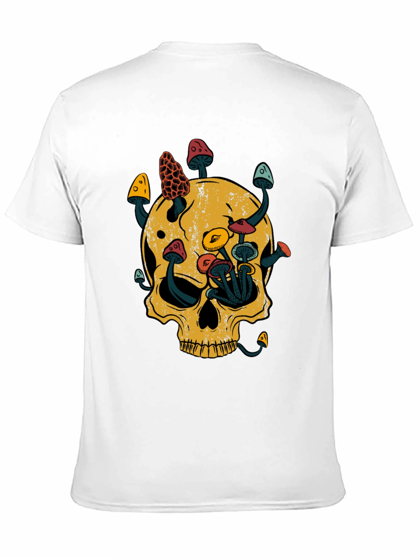Skull & Mushroom Graphic Tee - Black