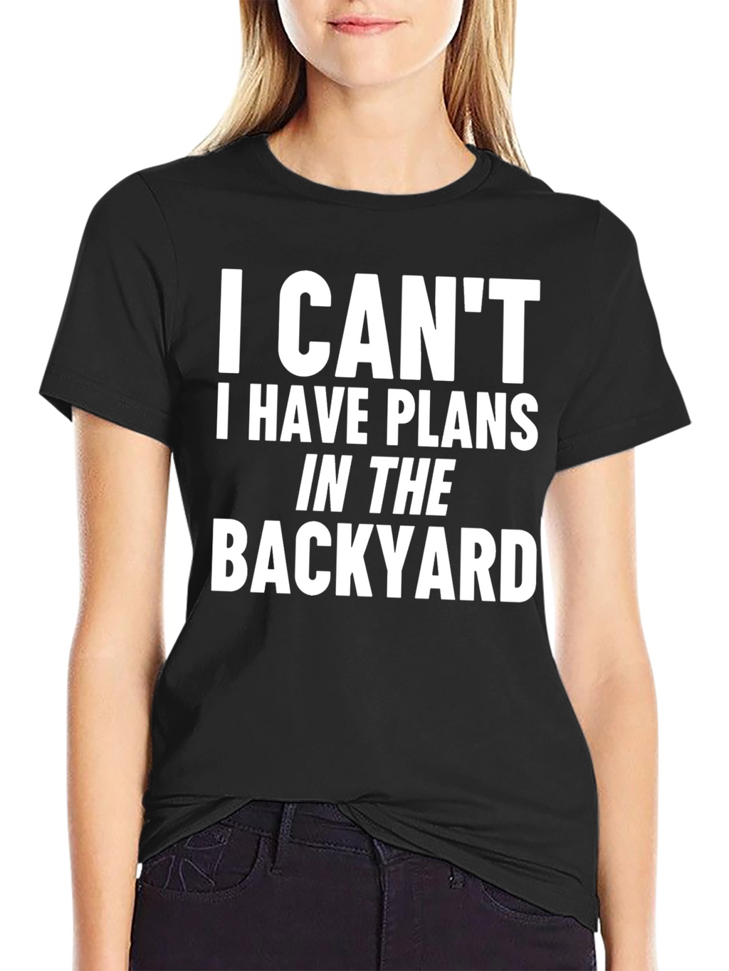 Funny Backyard Plans T-Shirt - Black