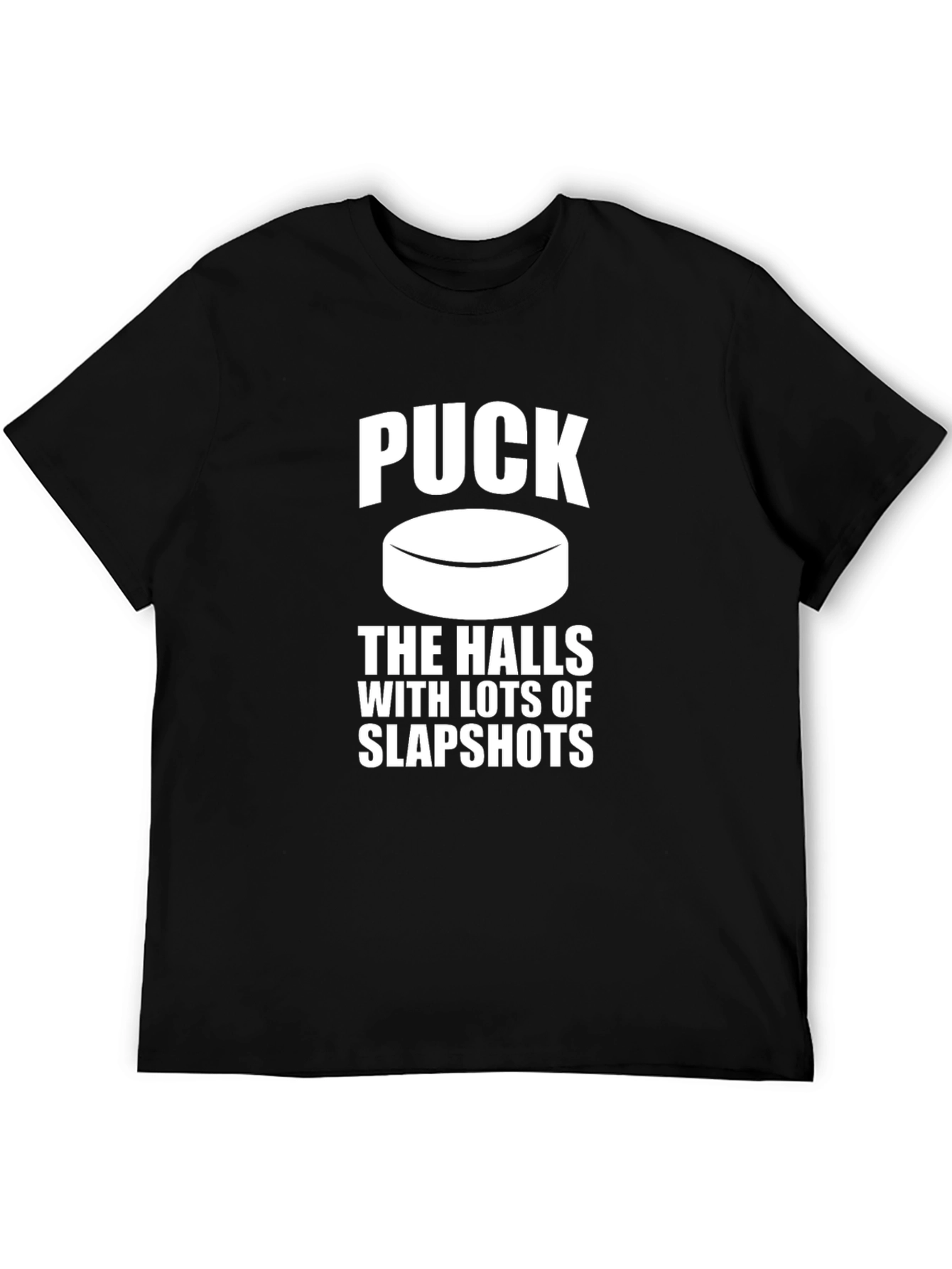 Puck the Halls Slapshot T-Shirt - Hockey Holiday Tee