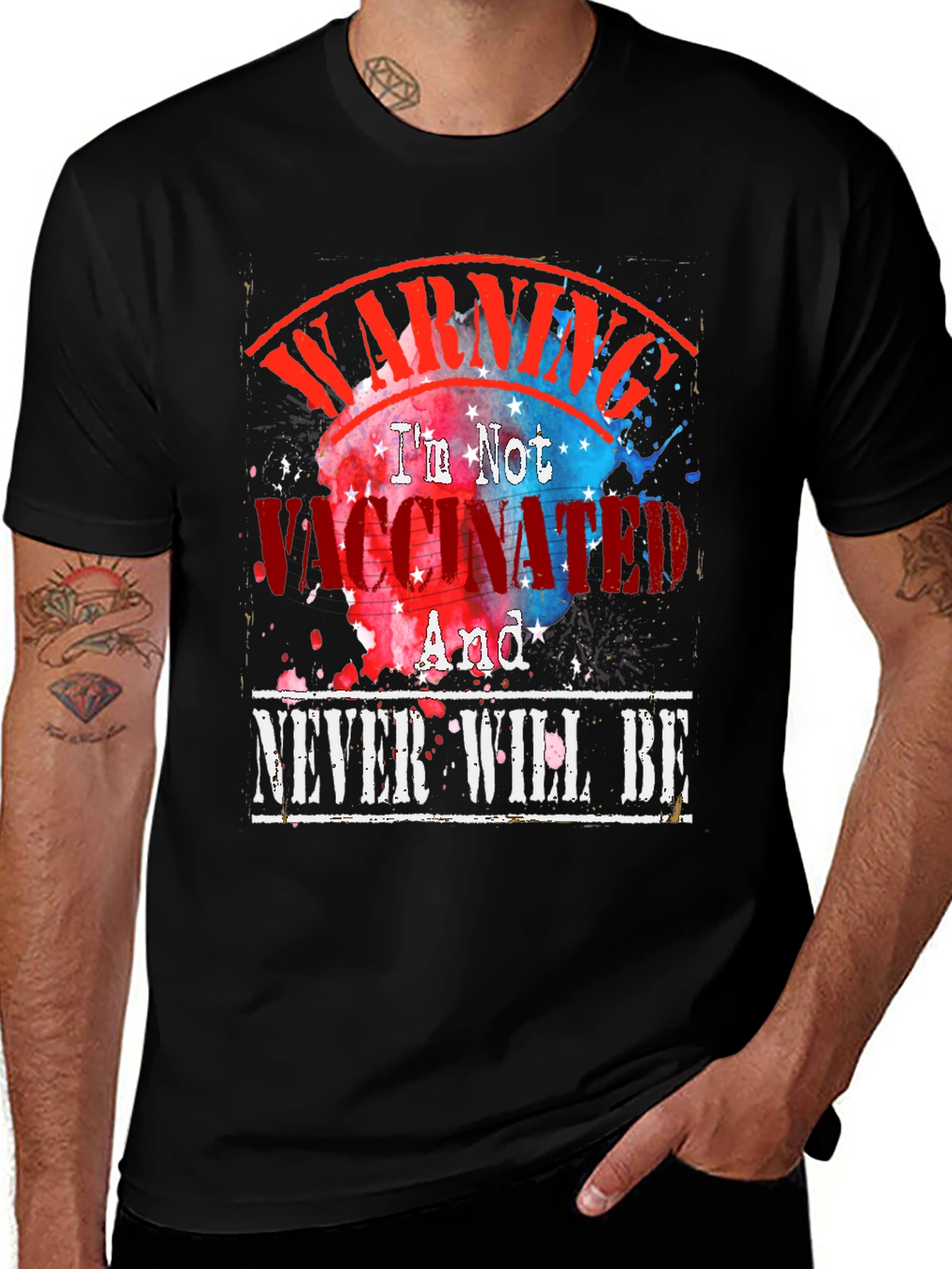 Warning Im Not Vaccinated Graphic Tee
