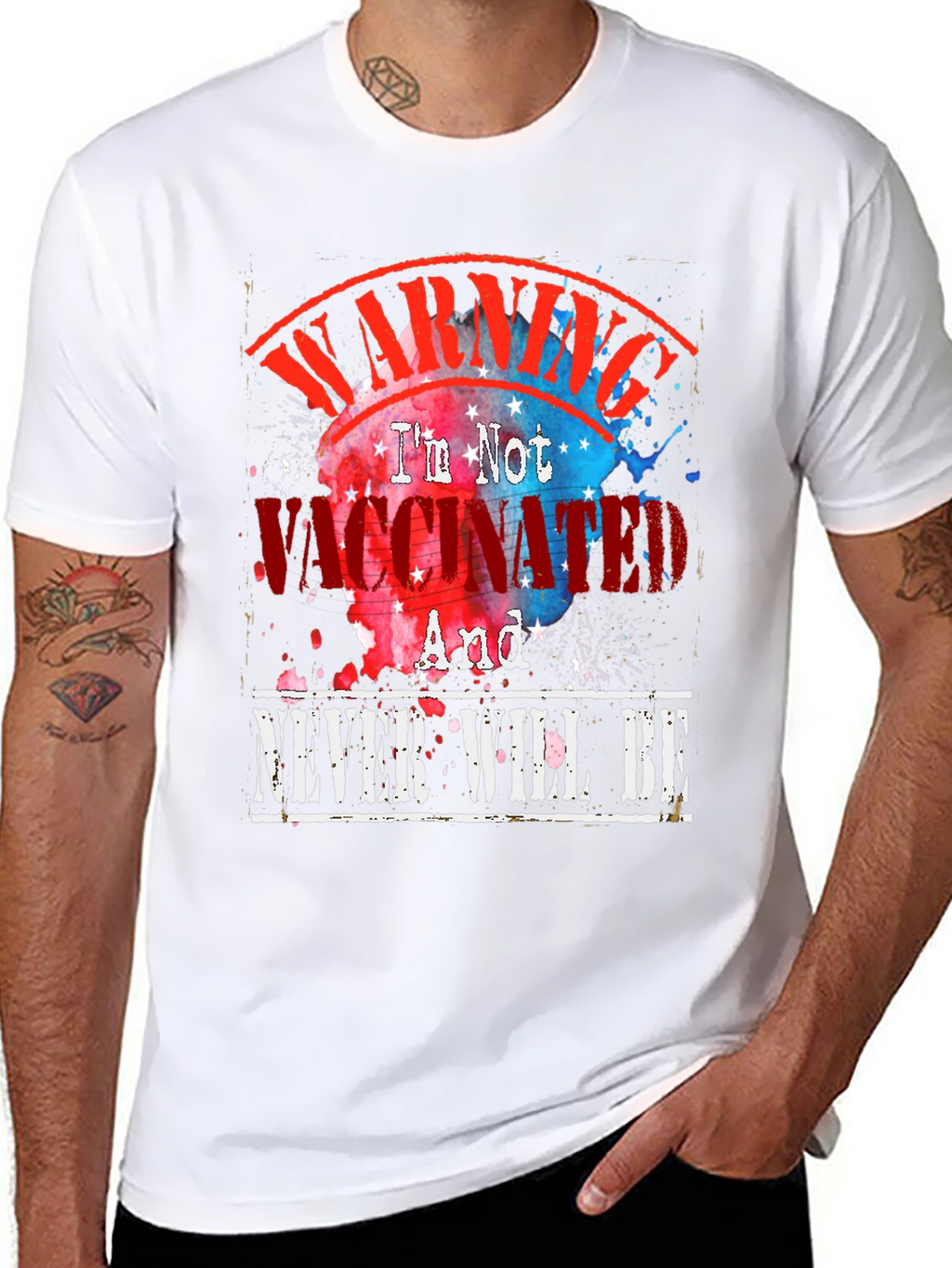 Warning Im Not Vaccinated Graphic Tee