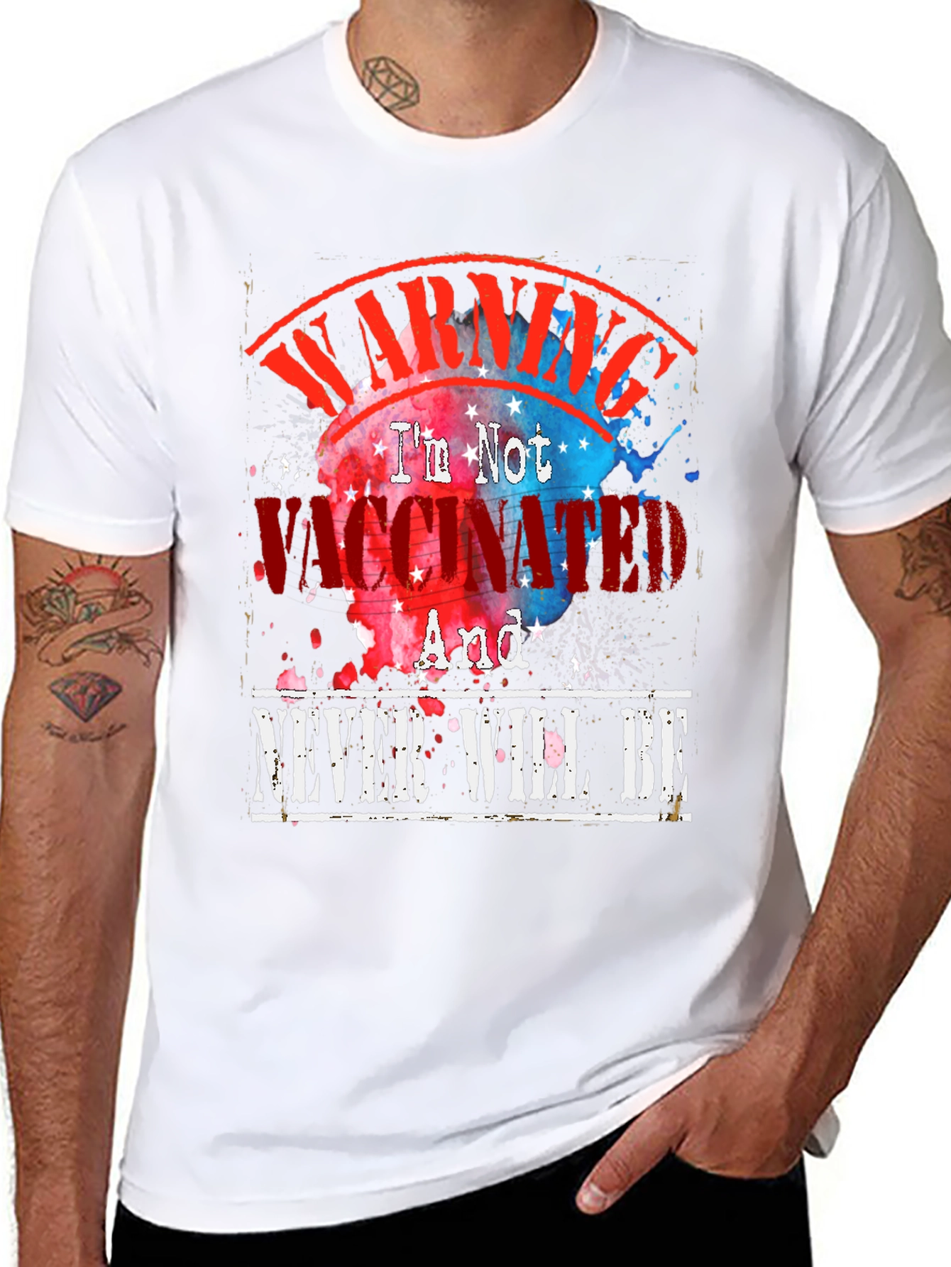 Warning Im Not Vaccinated Graphic Tee