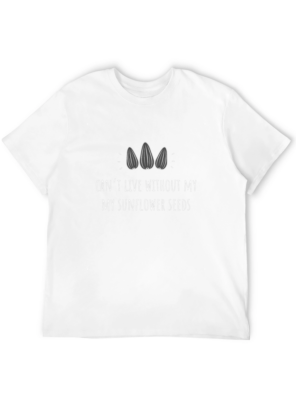 Sunflower Seeds Graphic Tee - Black Cotton T-Shirt
