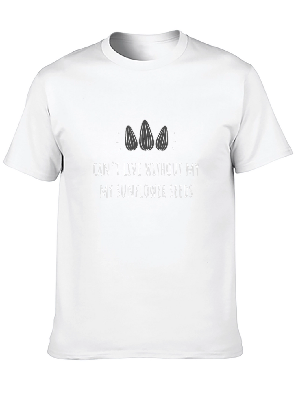 Sunflower Seeds Graphic Tee - Black Cotton T-Shirt