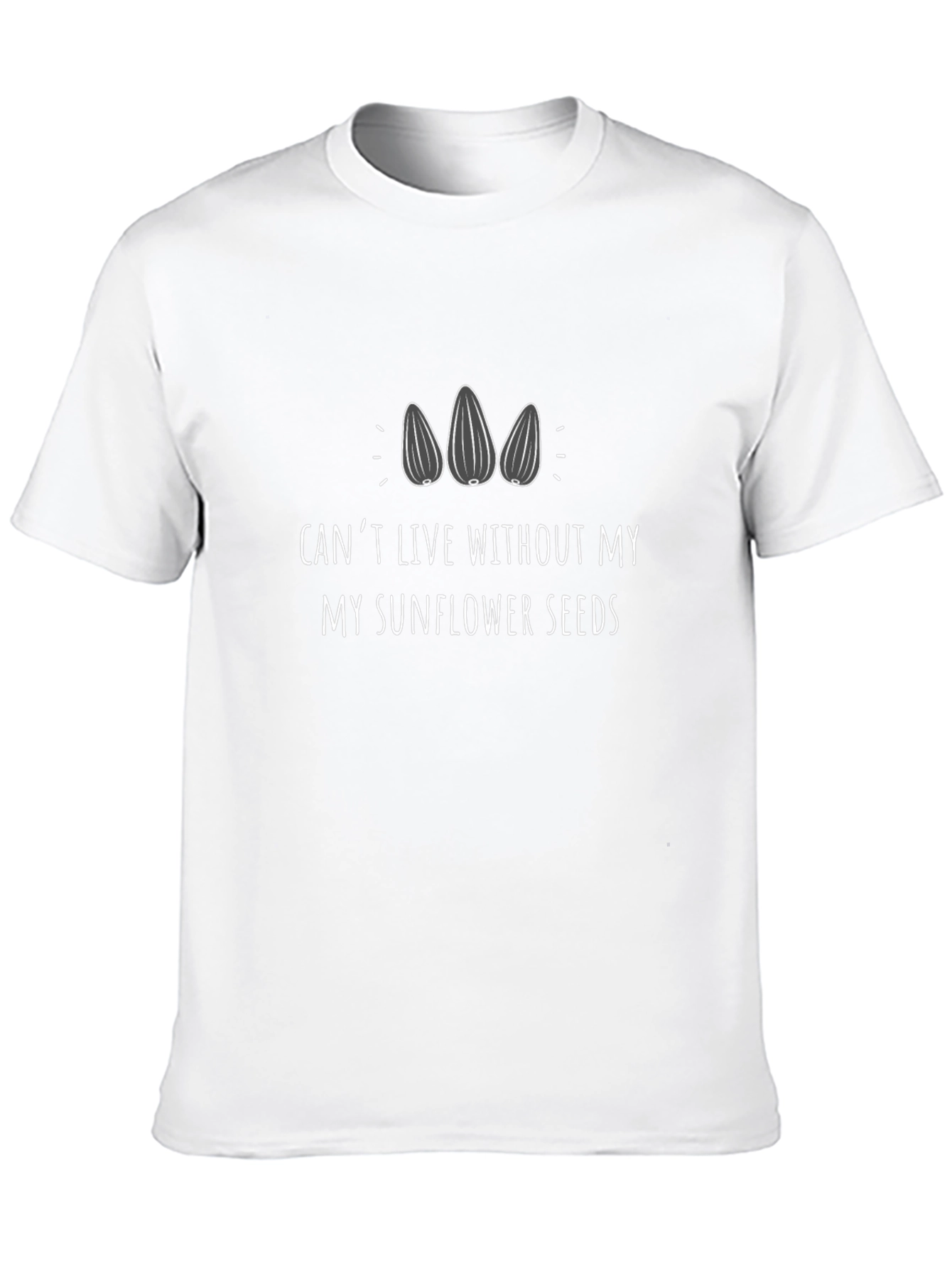 Sunflower Seeds Graphic Tee - Black Cotton T-Shirt