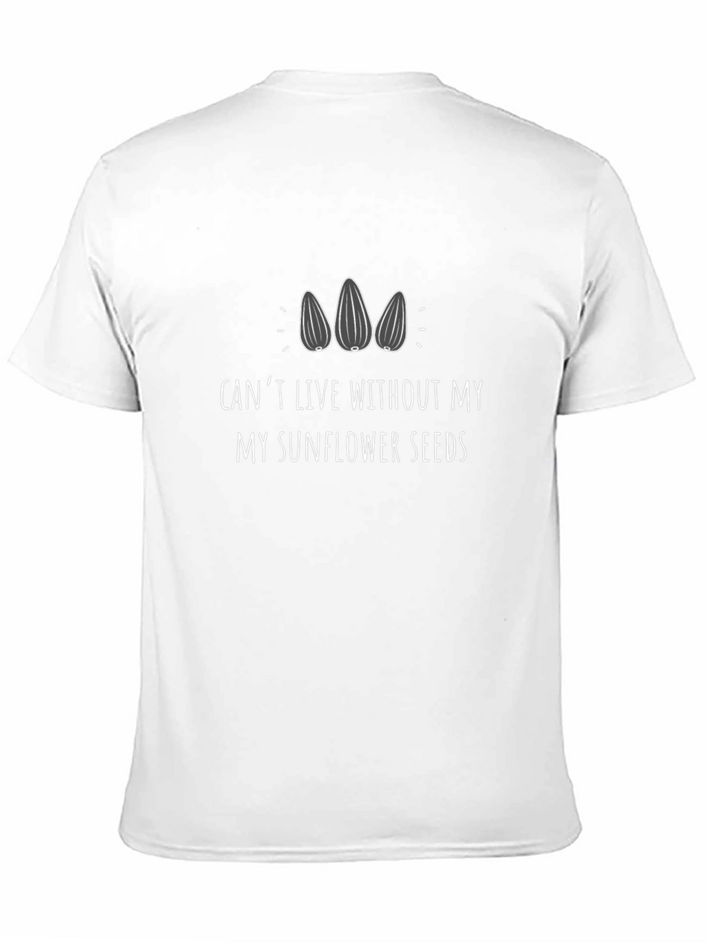 Sunflower Seeds Graphic Tee - Black Cotton T-Shirt