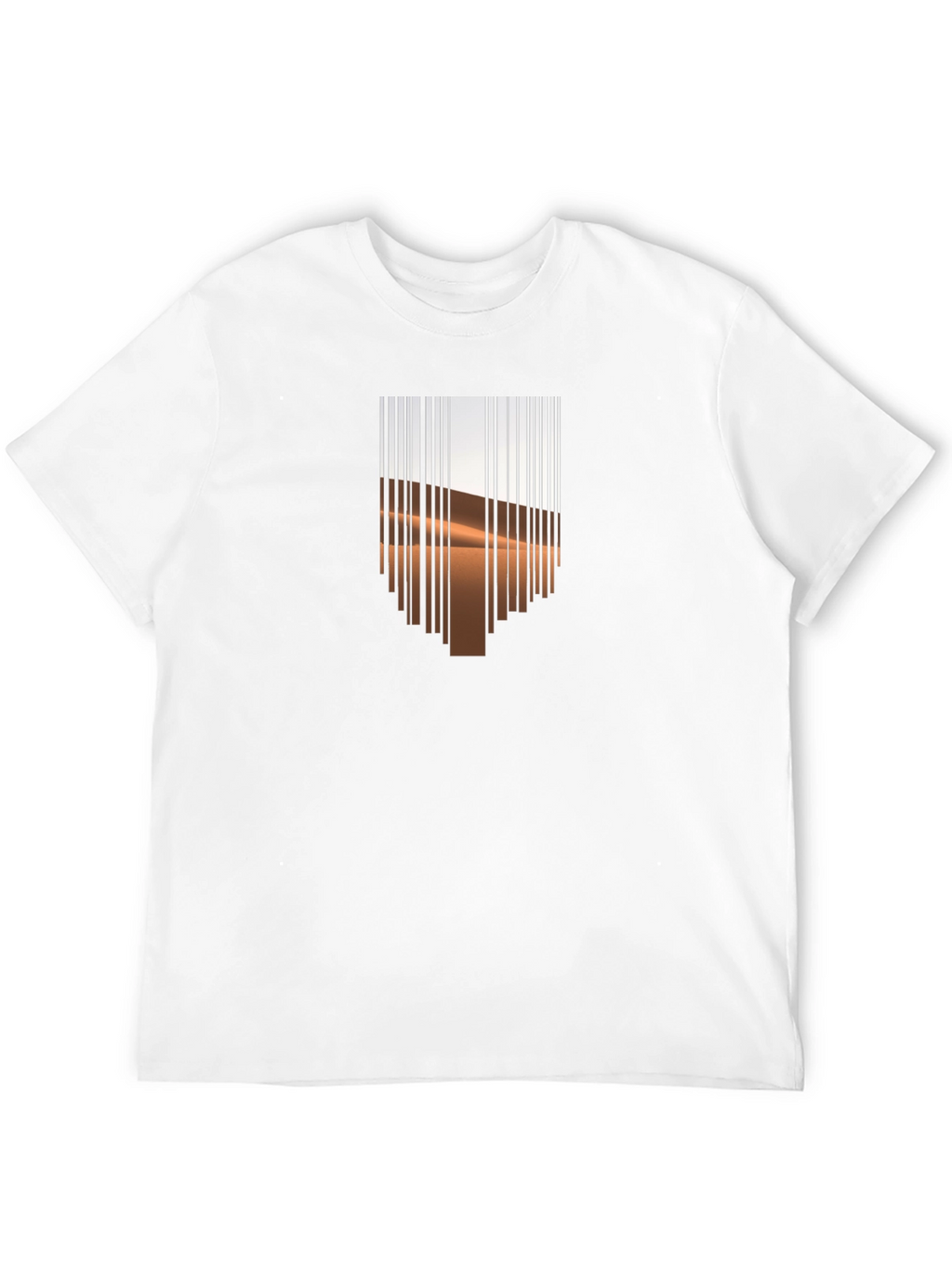 Barcode Desert Graphic Tee - Modern Casual