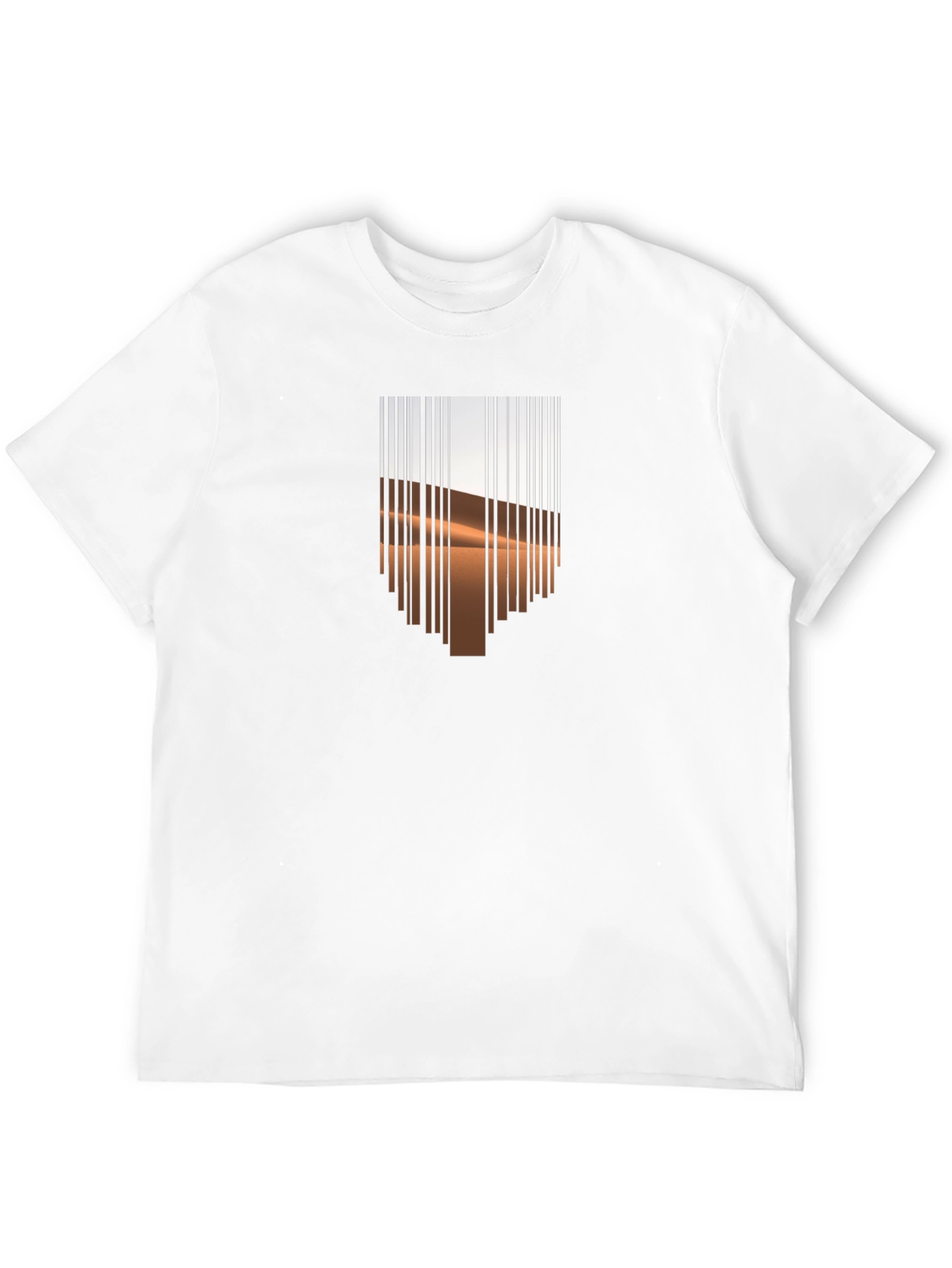 Barcode Desert Graphic Tee - Modern Casual