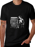 Guitar Player Graphic Black T-Shirt