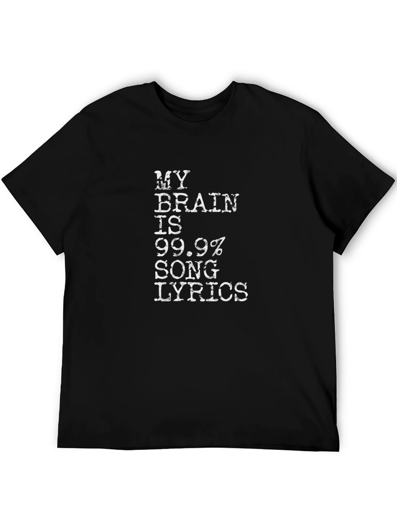 Song Lyrics Brain T-Shirt Funny Music Tee